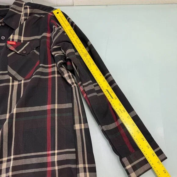 Dixxon Hay Market Flannel Shirt Men's Large L Long Sleeve Button Up  Plaid - Picture 6 of 7